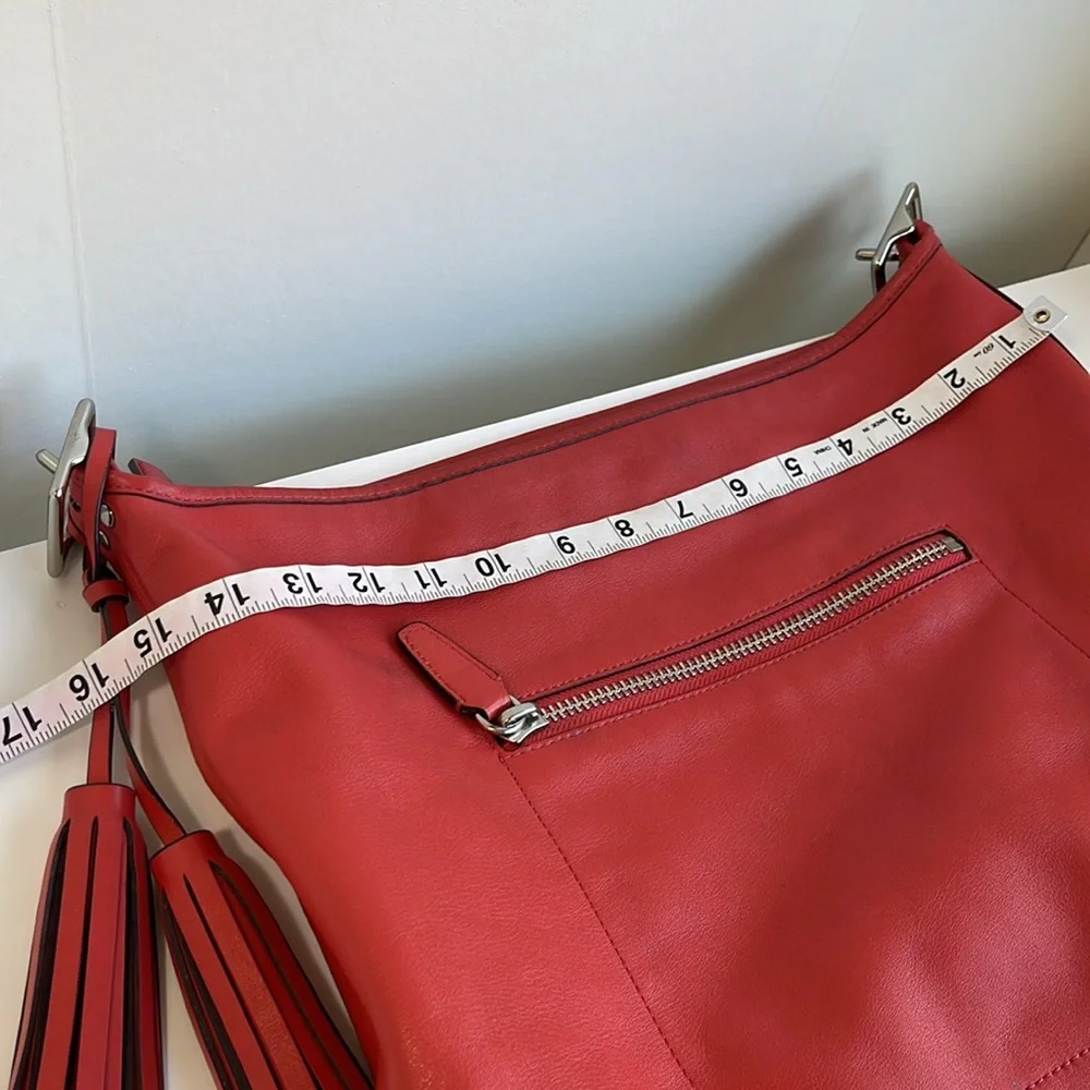 COACH Legacy Leather Duffle Bag In Coral Red